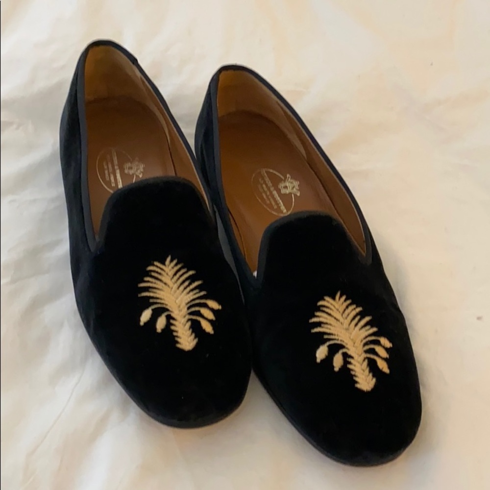 Stubbs Wootton men’s 8.5 black velvet shoes
